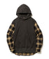 MR.OLIVE/URAKE & OMBRE CHECK / HYBRID HOODY ミスターオリーブ/裏毛&オンブレチェック / ハイブリットフーディー